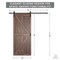 Anzzi Heavy Duty Sturdy Wood 36 in.x84 in. Single Sliding Barn Door, Hardware Included ID-AZBD03 - alternate 6